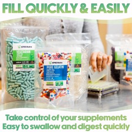 Nutra XPRS Nutra Size 2 Empty Capsules - 100 Clear Empty Vegan Capsules - Vegetaria. 1