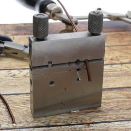 The Beadsmith Miter Cutting Vise Jig – Swiss Style, Made of Steel, 2.75” x 2” – For Filing Small Metal, Creating Flat Ends on Wire and Tubing – Form 45- & 90-Degree Angles and Bends