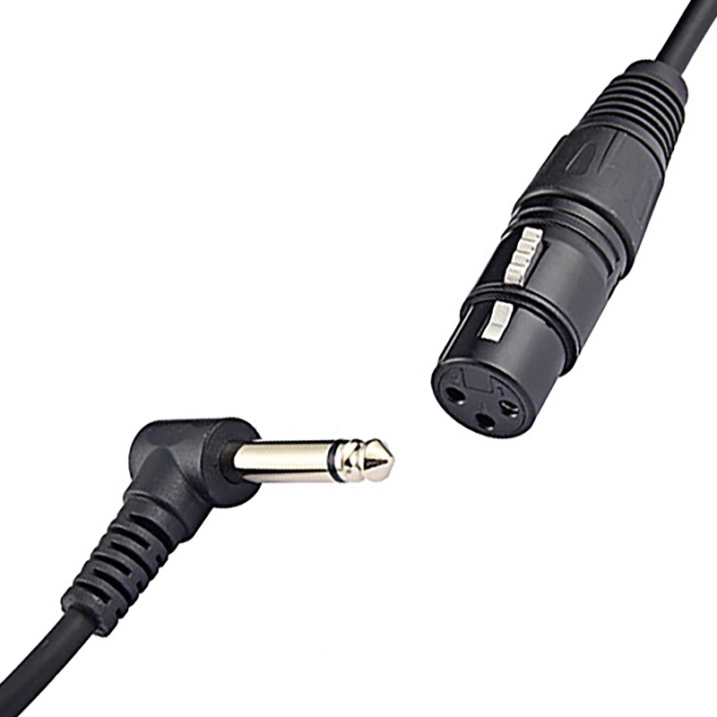 tunghey 2Pack Right Angle 6.35mm Mono to XLR 3 Pin