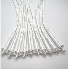 OilCandleSuupplies.com 10 Glass Oil Candle Wick Holder Tubes | 2" Borosilicate Glass | 8" Wicks | WH2