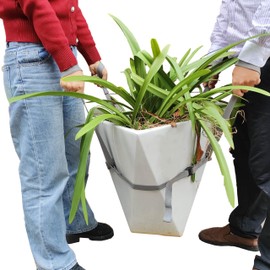Potted Plant Mover and Lifting Straps for Garden, Landscaping Lifting Straps, Move Heavy Garden Objects: Flower Pots, Planters, Trees, Rocks,Pot Tool,Gray