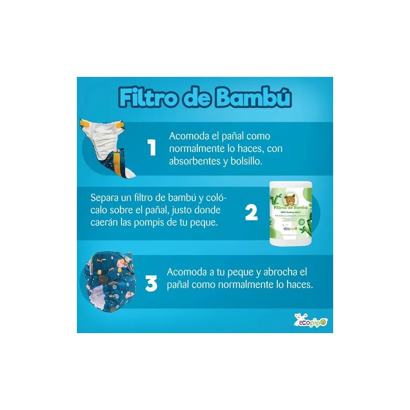 Pack 3 Filtros Rollos Bambú