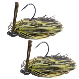 UNYLE Tungsten Swim Jigs for Bass Fishing,3/8oz Bass Jigs with Weed Guard,Tungsten Jig Head Bass Fishing Jigs,Silicone Skirts Flipping Jigs, Weedless Swim Jig Fishing Lure for Trout, Pike, Walleye