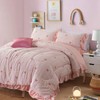A Nice Night Rainbow Stripes & Bows Bedding Set,Ruffle 6