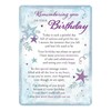 Birthday Graveside Memorial Card Plastic coated and Waterproof - Remembering