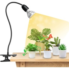SANSI LED Grow Lights for Indoor Plants, Lifetime Free Bulb Replacement 150W Full Spectrum Gooseneck Clip Plant Light with Optical Lens for High PPFD Growing Power, Grow Lamp