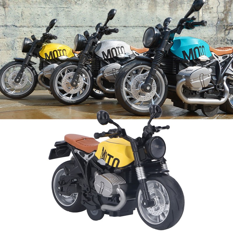 1:12 Pull Back Motorcycle Toy Cool Retro Motorcycle Toy with