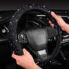 Car Auto - Funda brillante para volante con diamantes y