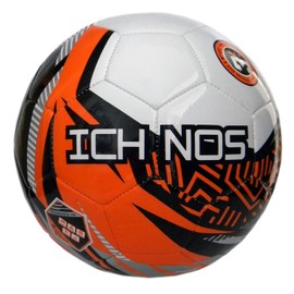 ICHNOS Snazzer Junior size football ball (White, Orange, Black, Silver, 3 (AGE 6-9))
