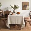 MIULEE Natural Beige Linen Table Cloth Rectangle Tablecloth Waterproof Spring