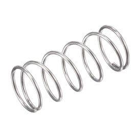 sourcing map Compression Spring, 304 Stainless Steel Compression Springs, Silver Spiral Spring, Steel Spring 16 mm, OD 1.2 mm, Cable Size 9 mm, Compressed Length 35 mm, Length 15.7 N, Load Capacity,