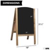 Ilyapa A-Frame Chalkboard Sidewalk Sign - Rounded Top Folding Standing