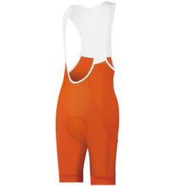 CEROTIPOLAR Cycling Bibs Men, Long Riding Pad Bicycle Biking Bib Shorts UPF50+ Orange