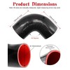 90 Degree Elbow Coupler ID 4 Inch 5-ply Silicone Hose&Clamp,3.5"Leg