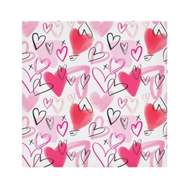 STAYTOP Cloth Napkins,Love Heart Soft and Skin Friendly Dinner Napkins for Family Hotel Parties Cocktail Napkins 4PCS