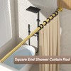 Shower Curtain Rod Square End 32"-68" Heavy Duty Gold Shower