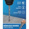 STONE REEF Concrete Auger Drill Bit Set, Professional, 7-Piece, Including
