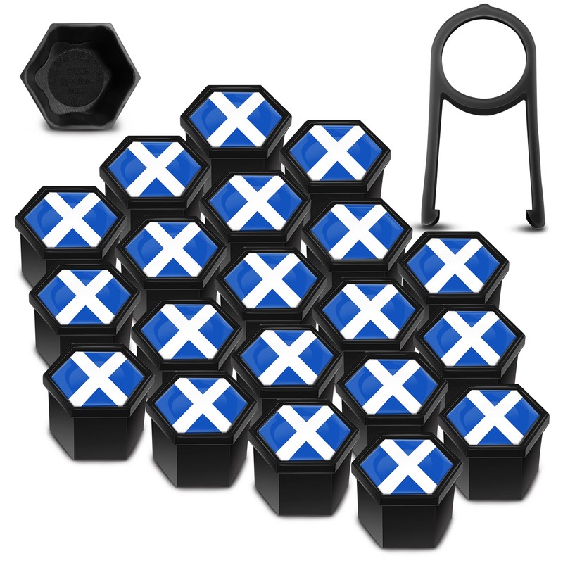 Biomar Labs Set of 20pcs Car Wheel Nut Caps Bolt