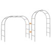 Mr.Ton Garden Arch Trellis for Climbing Plants Outdoor, Metal 7.8ft