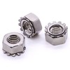 M5-0.8mm K-Lock Nuts, 304 Stainless Steel 18-8, Kep Lock Nuts