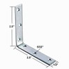 (4 Pack) 2.5" x 2.5" x .5" Zinc Plated Steel