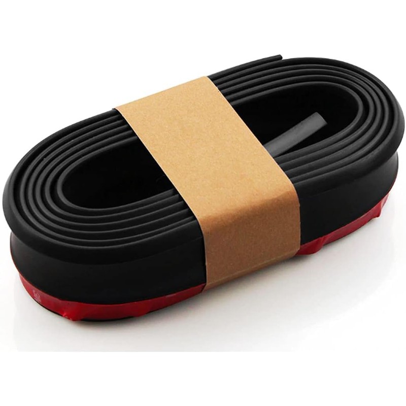 Vmingo Lip Samurai Universal Facia Faldon Flexible Estribo Spoiler (Negro