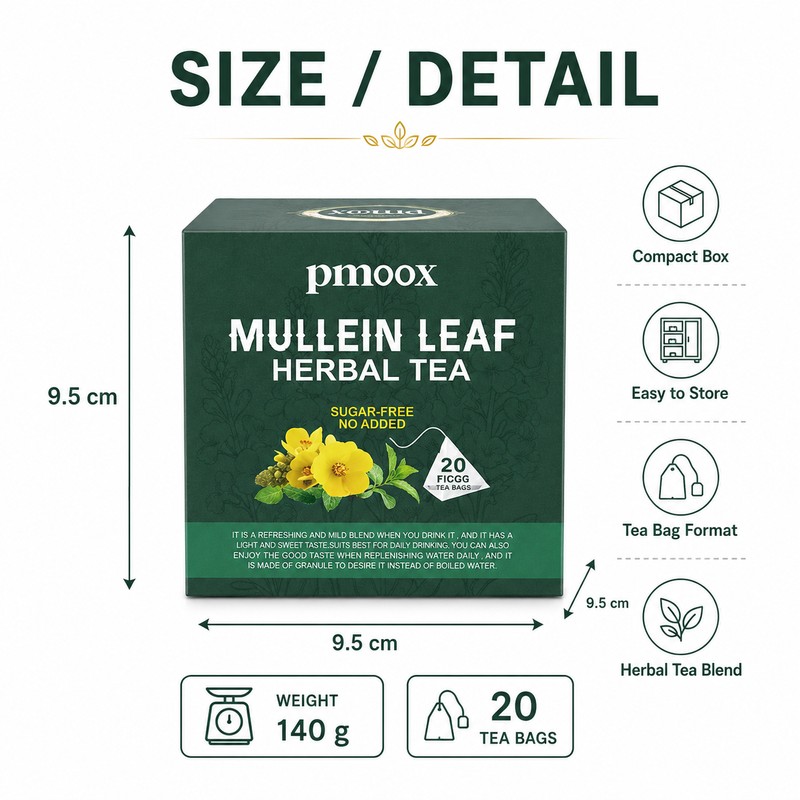 Mullein Leaf Herbal Tea for Adults – Organic-Inspired Loose Leaf