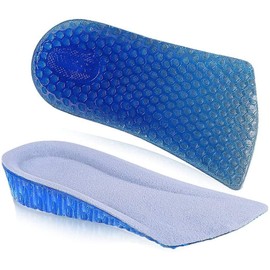 Xrten 1 PairSilicone Invisible Breathable Height Increase 3cm Insoles, Extra Shock Absorb for Protecting Heel and Knee - Unisex Inserts Shoe Cushion Relieve Foot Pain