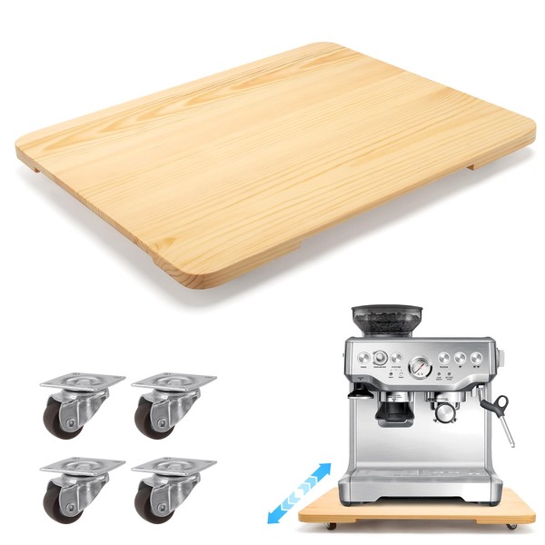 Upgrade Appliance Slider Rolling Tray for Coffee Maker 360° Quiet