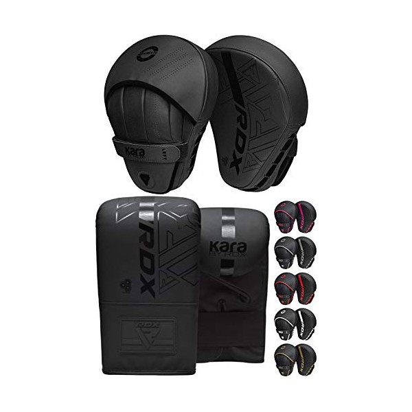 RDX Boxing Pads and Bag Gloves Set, Maya Hide Leather