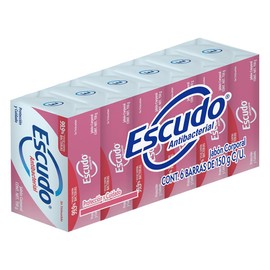 Escudo Antibacterial, Jabón de tocador en barra, Protección y Cuidado, 6 barras de 150 gr                                                             