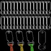 PH PandaHall 50pcs Acrylic Clear Thread Drops, Rectangle Cross Stitch