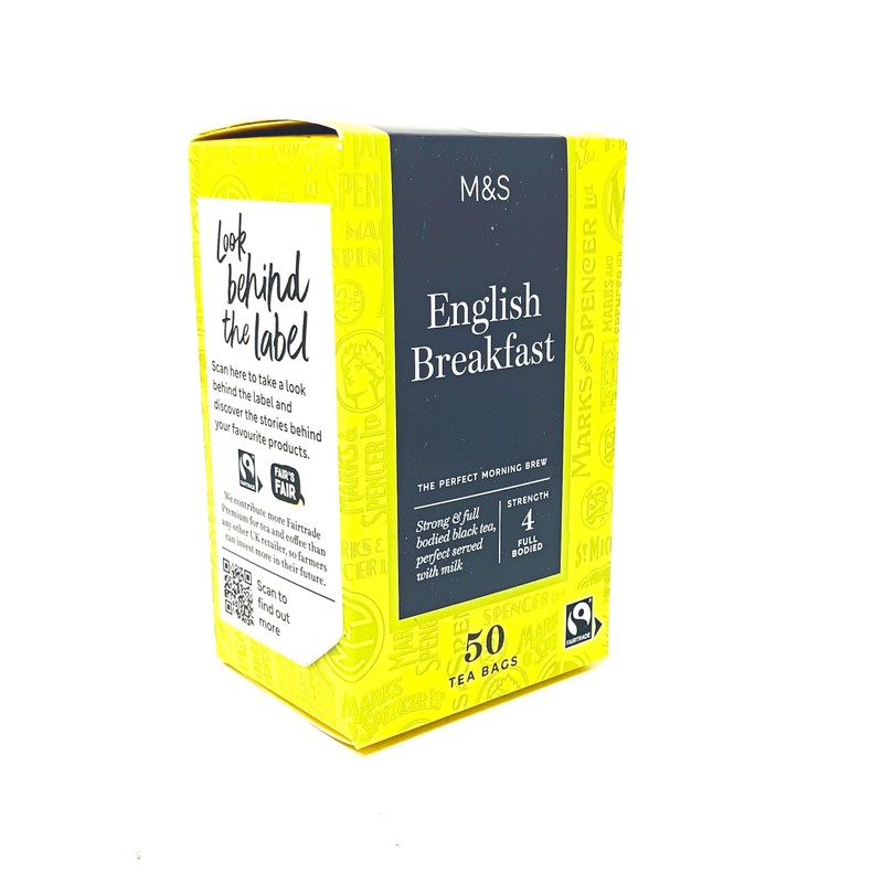 M&S Fairtrade English Breakfast 50 Tea Bags 125g- 2 Pack
