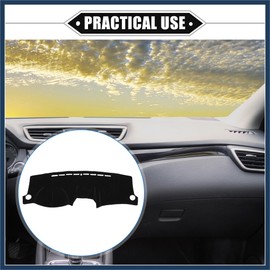 INFINAUTO Car Dashboard Cover Mat Compatible for Kia Sportage 2005-2010, Protective Polyester Black Center Console Interior Trim Dash Board Mat Stylish Design