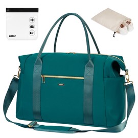 WANDF Cabin Bag 45x36x20 for Easyjet Airlines Underseat Travel Bag with TSA Approved Quart Size Bag & Shoes Bag Holdall Bag Carry on Hand Luggage Weekend Bag for Women and Men (Teal 32L)