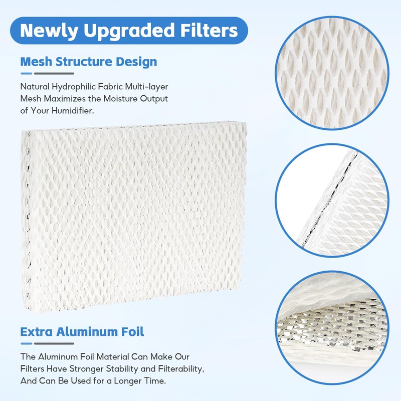 IGNISFLARE 8-Pack MD1-0002 MD1-0001 Replacement Wick/Filters Compatible with Vornado MD10002