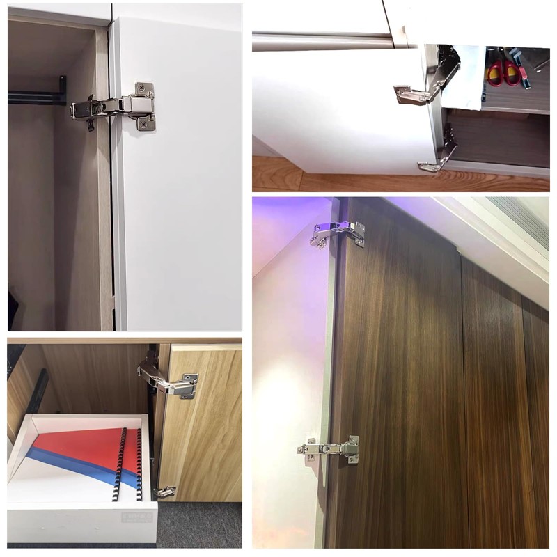 2 Pack 180 Degree Hinges,Concealed Hydraulic Adjustable Mounting,Soft Closing Frameless