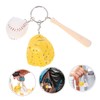 SUPVOX 2pcs Softball Keychains Miniature Baseball Glove Accessories for Key