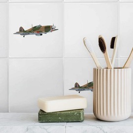 'Hurricane Plane' 108mm Square Ceramic Tile (TD00006409)