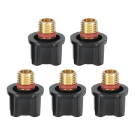 sourcing map 5pcs TIG Back Cap 41V33 Fit Welding Torch WP-9, WP-20, WP-25 Long Back Cap for TIG Torch Part Accessory Replacement Part