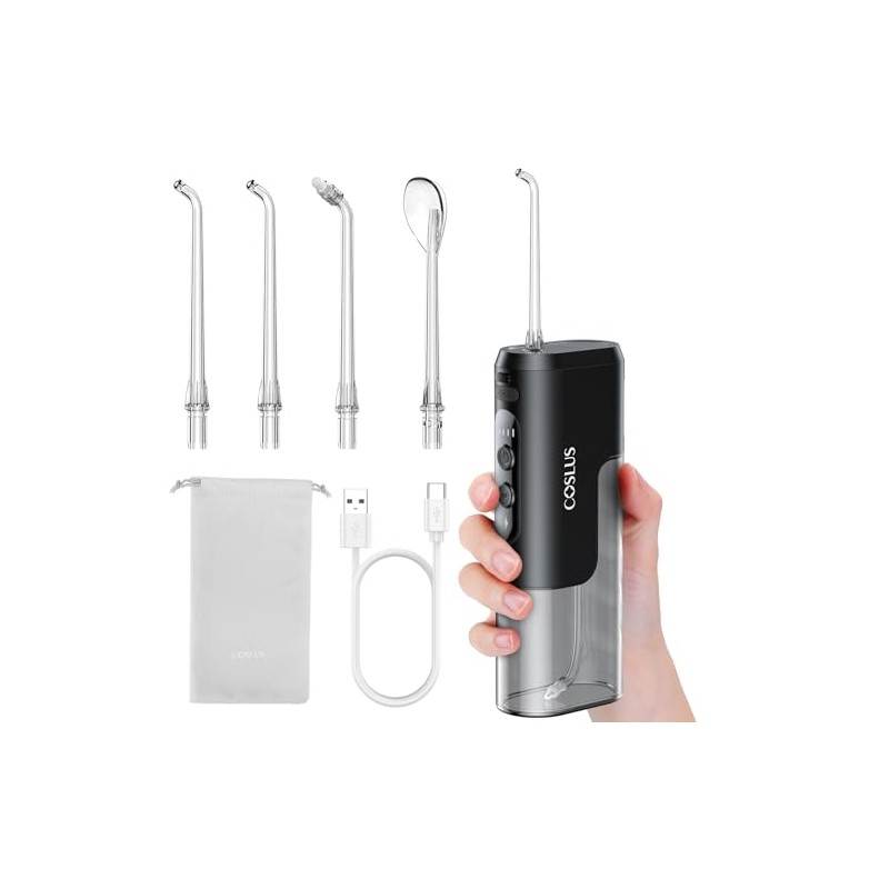 COSLUS Mini Water Flosser for Teeth: Electric Flosser for Teeth