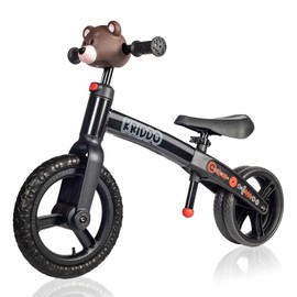KRIDDO Toddler Balance Bike 2 Year Old, Age 24 Months to 5 Years Old, Modern Style, Early Learning Interactive Push Bicycle, Gift Bike for 2-5 Boys Girls, Dual Rear Wheel, Black