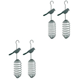 Kisangel 2sets Sturdy Outdoor Bird Feeder Hanging Type Wild Bird Feeder Camera Mount Easy Refill 2pcs*2