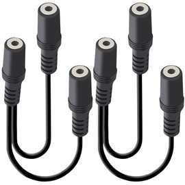 tunghey 2Pack 3.5mm (1/8 inch) Stereo 1-Female to Dual 2-Females Y Splitter Audio Cable & Gender Changer 0.25M