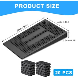 20 PCS Plastic Wedges – Heavy-Duty Shims & Spacers Packers, Multi-Use Non-Slip Spacers for Furniture Levelling, Cabinets, Tables, Chairs | Durable Shims for Glazing, DIY & Home