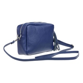Girly Handbags Womens Tassel Plain Crossbody Bag Adjustable Strap Over the Shoulder- Navy