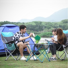 SUNNYFEEL XL Padded Oversized Camping Chair, Heavy Duty Folding Camp Chairs w/Cup Holder and Carry Bag, Portable Lawn Chairs, Foldable Outdoor Sofa for Adults, Sports, Tailgating, Beach,RVing