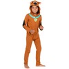 Scooby-Doo! Big Boys Zip Up Cosplay Coverall Tail Brown 14-16