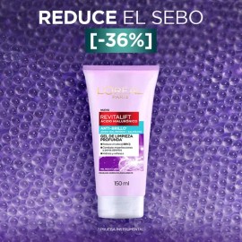 L'Oreal Paris Revitalift Ácido Hialurónico Gel de Limpieza Profunda Anti Brillo, con Ácido Salicílico para Control de Brillo y con Ácido Hialurónico p