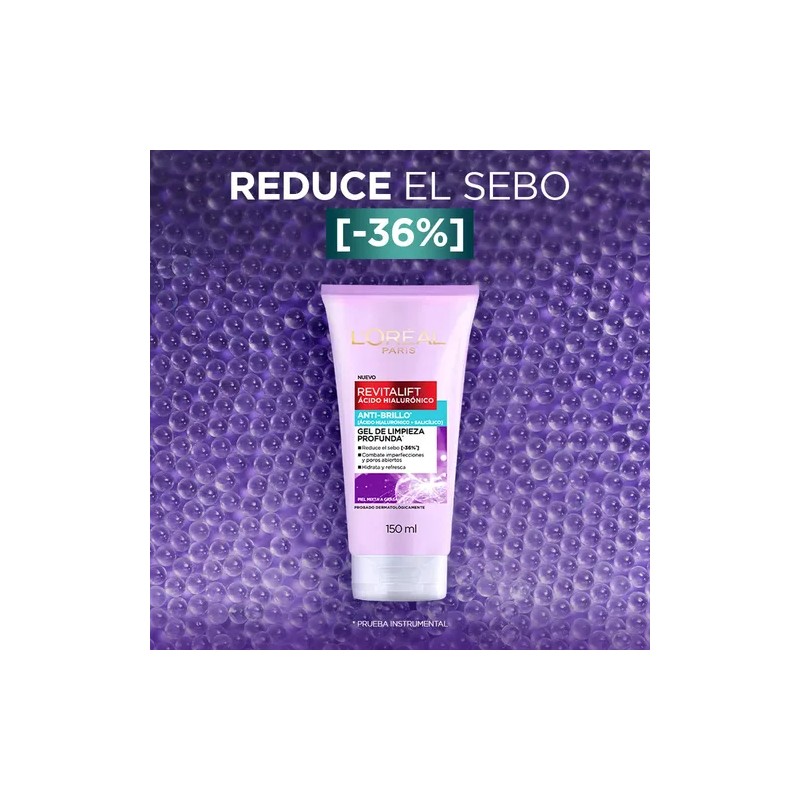 L'Oreal Paris Revitalift Ácido Hialurónico Gel de Limpieza Profunda Anti